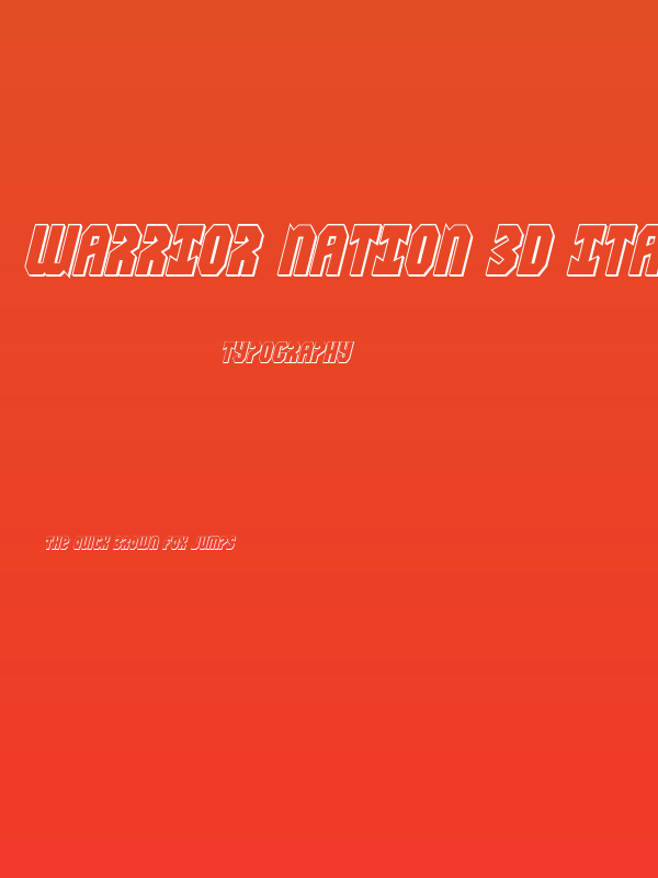 Warrior Nation 3D Italic Poster