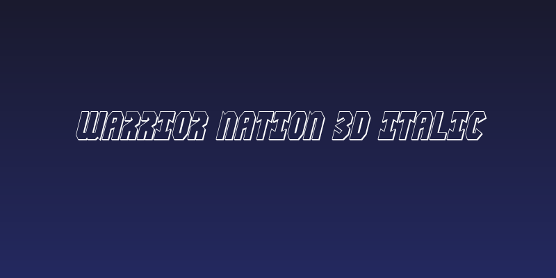 Warrior Nation 3D Italic Social Header
