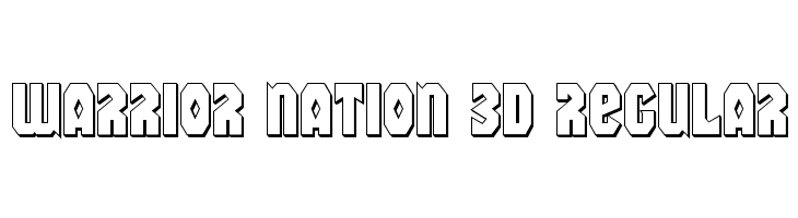 Warrior Nation 3D Regular Font