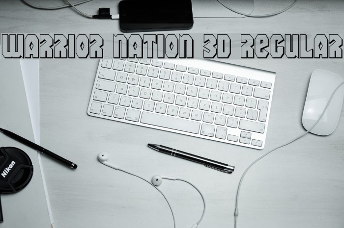 Warrior Nation 3D Regular Font examples
