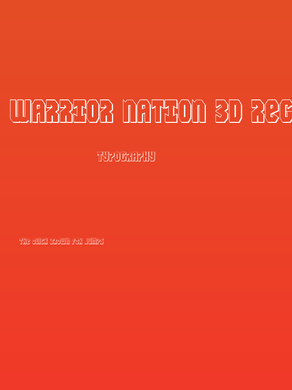 Warrior Nation 3D Regular Poster