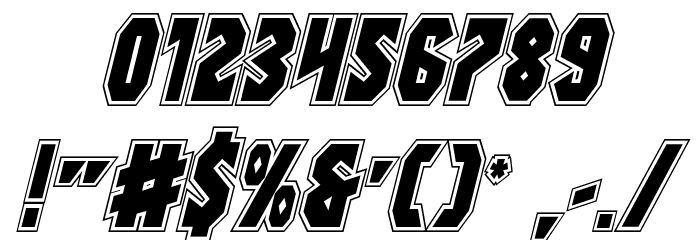 Warrior Nation Academy Italic Font OTHER CHARS
