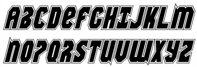Warrior Nation Academy Italic 字体 大写