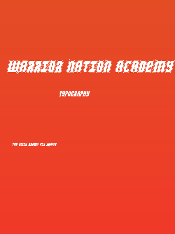 Warrior Nation Academy Italic Poster