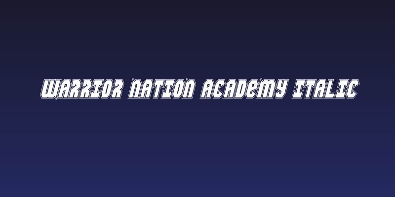 Warrior Nation Academy Italic Social Header
