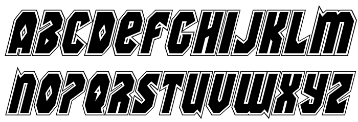 Warrior Nation Academy Italic Font LOWERCASE