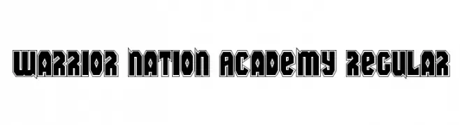 Warrior Nation Academy Regular  baixar fontes gratis