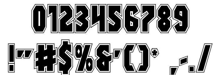 Warrior Nation Academy Regular Font OTHER CHARS