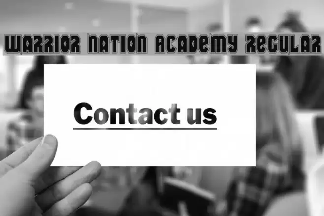 Warrior Nation Academy Regular Font examples
