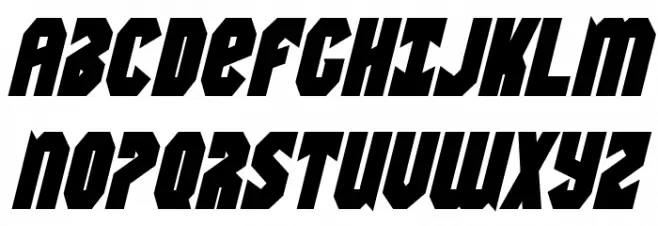Warrior Nation Bold Italic Polices MAJUSCULES