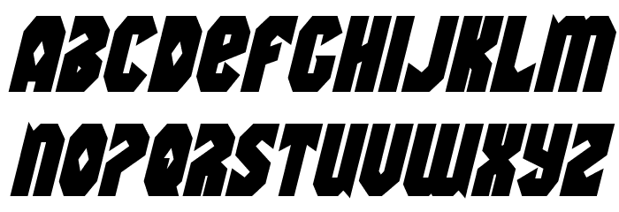 Warrior Nation Bold Italic Font LOWERCASE