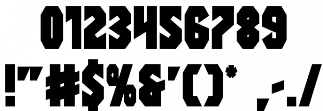 Warrior Nation Bold Font OTHER CHARS