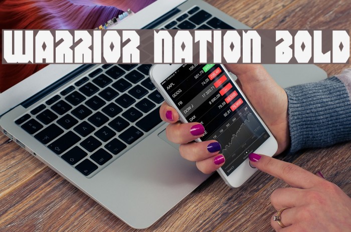 Warrior Nation Bold Font examples