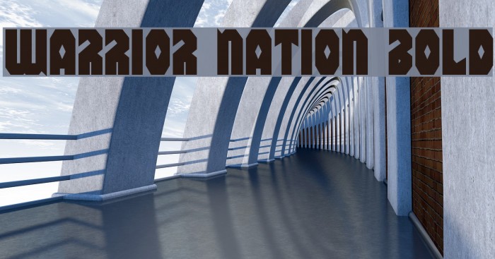 Warrior Nation Bold Font examples