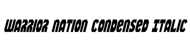 Warrior Nation Condensed Italic Font