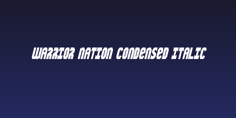 Warrior Nation Condensed Italic Social Header
