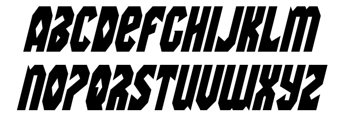 Warrior Nation Condensed Italic Font LOWERCASE