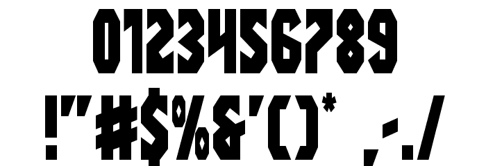 Warrior Nation Condensed Font OTHER CHARS