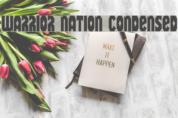 Warrior Nation Condensed Font examples