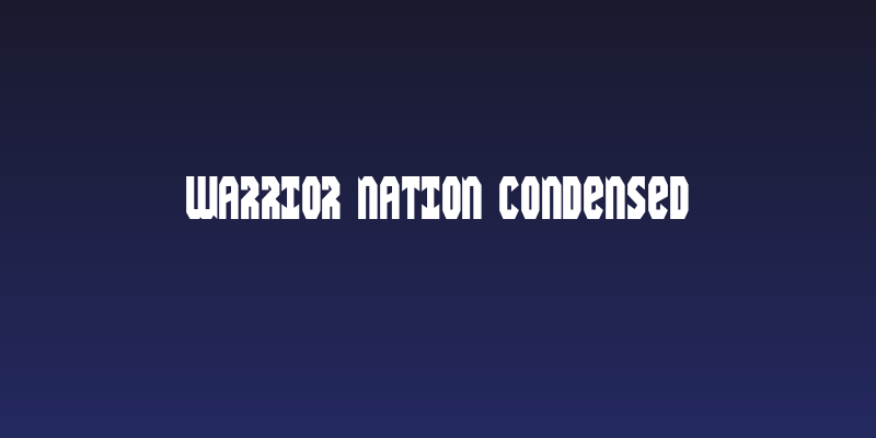 Warrior Nation Condensed Social Header