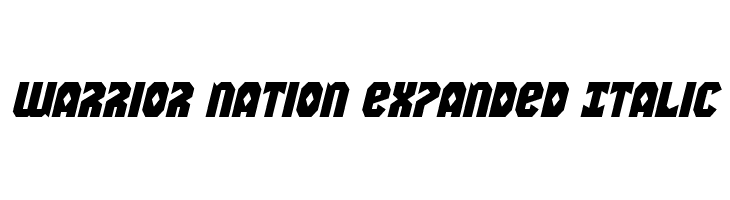 Warrior Nation Expanded Italic Font