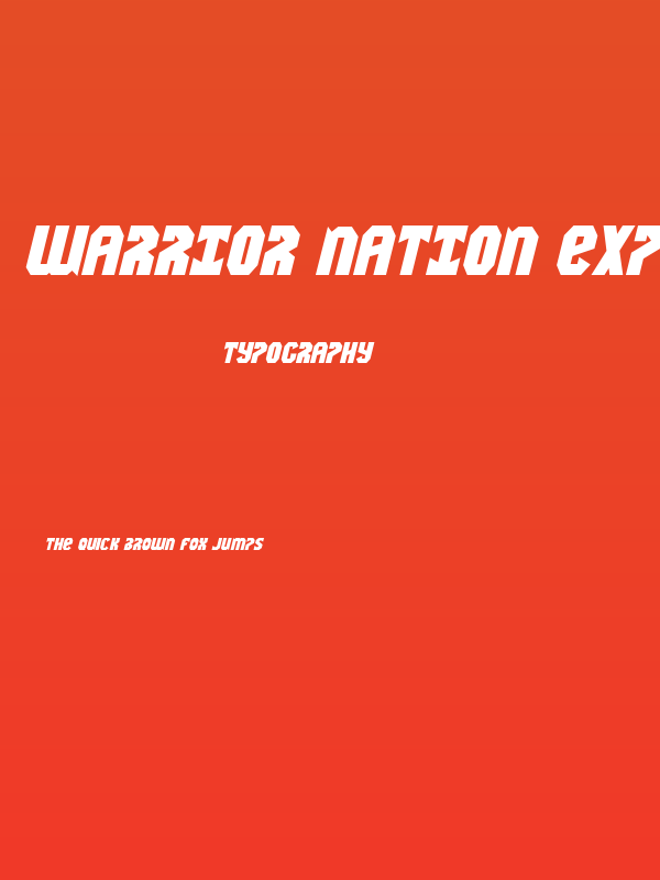 Warrior Nation Expanded Italic Poster