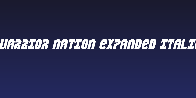 Warrior Nation Expanded Italic Social Header