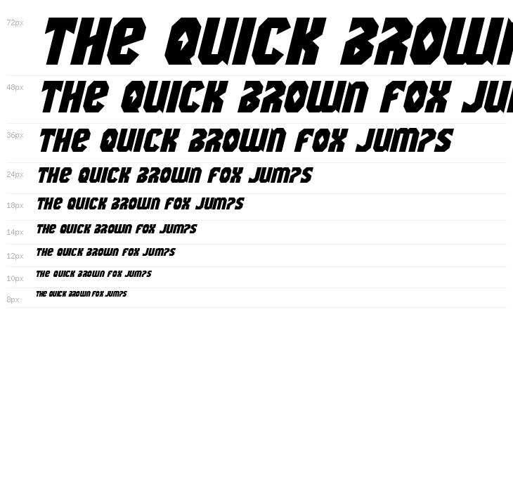 Warrior Nation Expanded Italic Waterfall