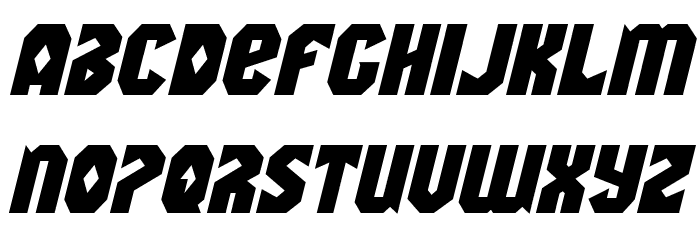 Warrior Nation Expanded Italic Font LOWERCASE