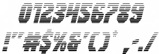 Warrior Nation Gradient Italic Font OTHER CHARS