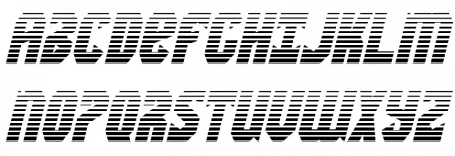 Warrior Nation Gradient Italic Шрифта ВЕРХНИЙ