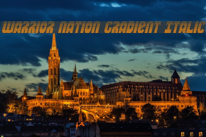 Warrior Nation Gradient Italic Example 1