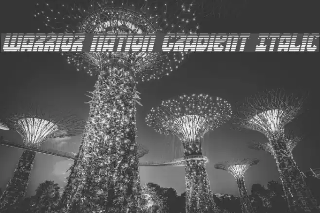 Warrior Nation Gradient Italic Font examples