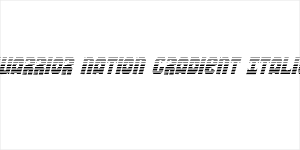 Warrior Nation Gradient Italic Logo