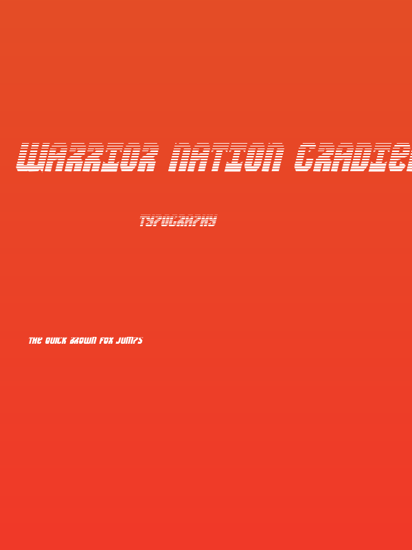 Warrior Nation Gradient Italic Poster