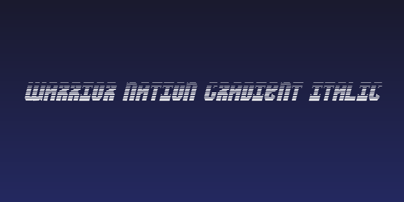 Warrior Nation Gradient Italic Social Header