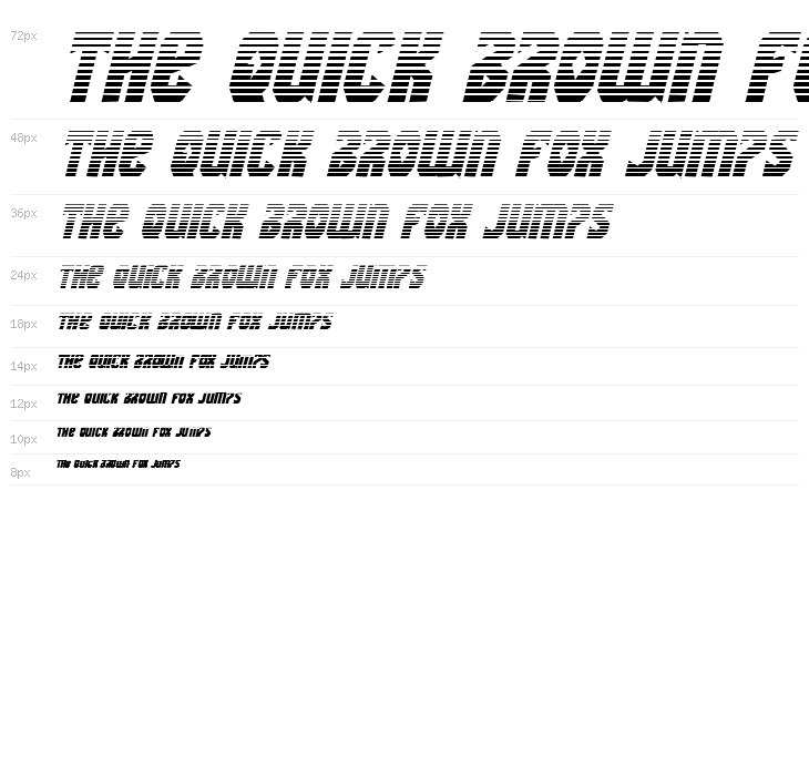 Warrior Nation Gradient Italic Waterfall