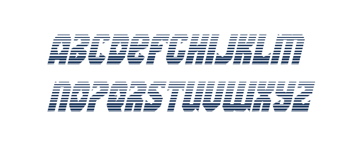 Warrior Nation Gradient Italic Lowercase