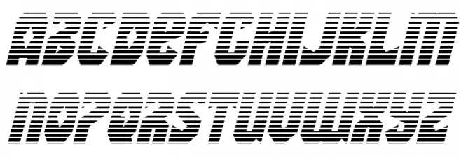 Warrior Nation Gradient Italic 字体 小写