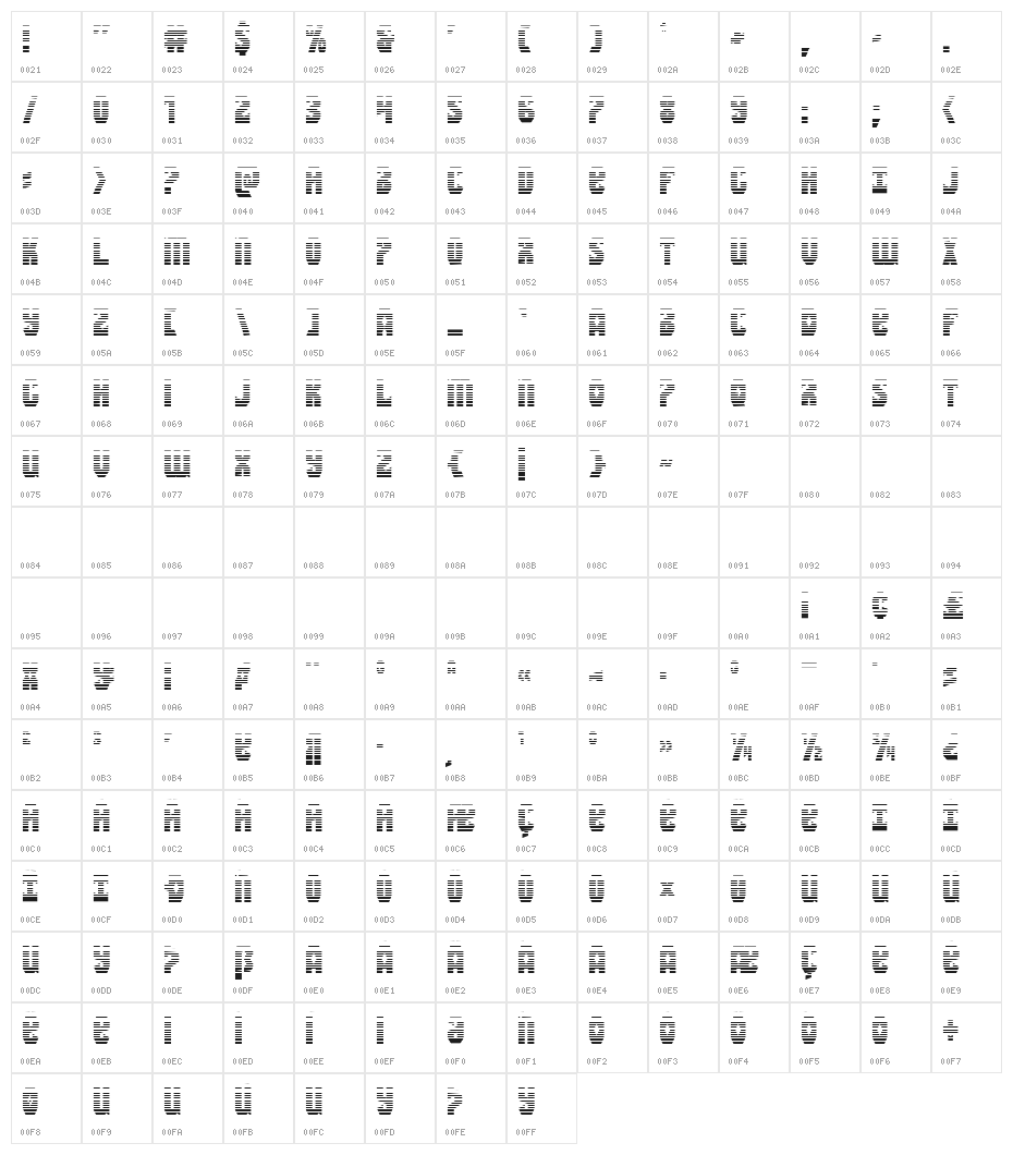 Warrior Nation Gradient Regular Character Map