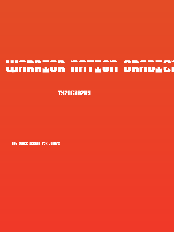 Warrior Nation Gradient Regular Poster
