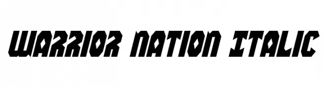 Warrior Nation Italic  les polices de caractères gratuit tlcharger