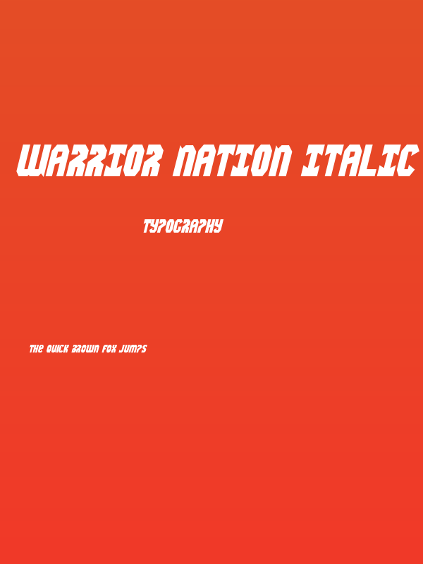 Warrior Nation Italic Poster