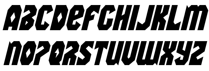 Warrior Nation Italic Font LOWERCASE