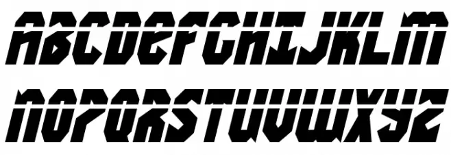 Warrior Nation Laser Italic Schriftart Groß