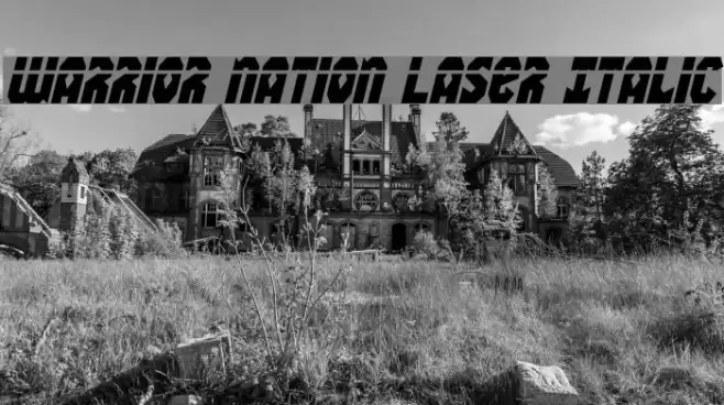 Warrior Nation Laser Italic Font examples