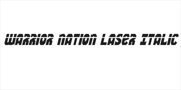 Warrior Nation Laser Italic Logo