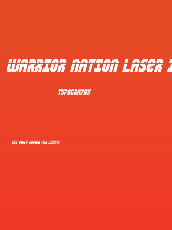 Warrior Nation Laser Italic Poster