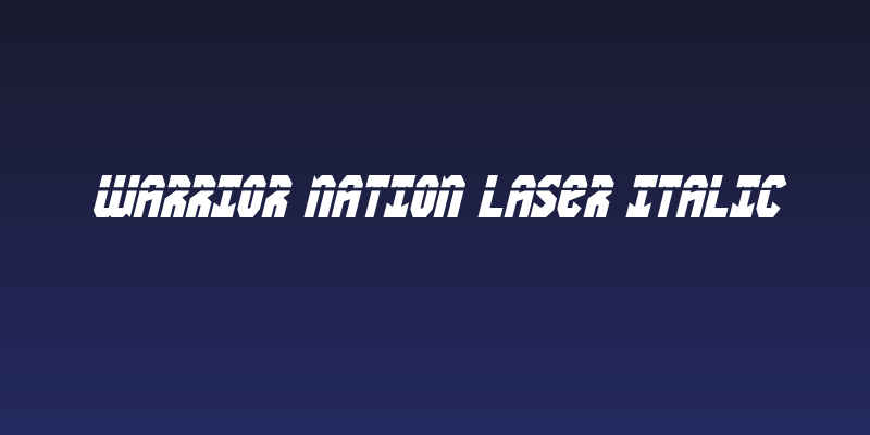Warrior Nation Laser Italic Social Header