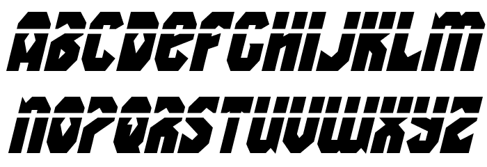 Warrior Nation Laser Italic Font LOWERCASE